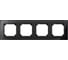 4-ая рамка Systeme Electric Merten SM M-Elegance Стекло Черное кальцит SE MTN404403 1