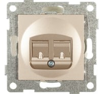 Механизм компьютерной розетки GUSI ELECTRIC Ugra RJ45, одинарной, СУ, шампань С11К1-027