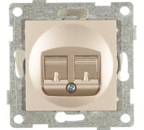 Механизм телефонной розетки GUSI ELECTRIC Ugra RJ12, одинарной, СУ, шампань С11Т1-027