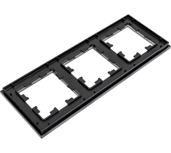 Рамка Systeme Electric AtlasDesign NATURE матовое стекло черный 3-ая ATN331003