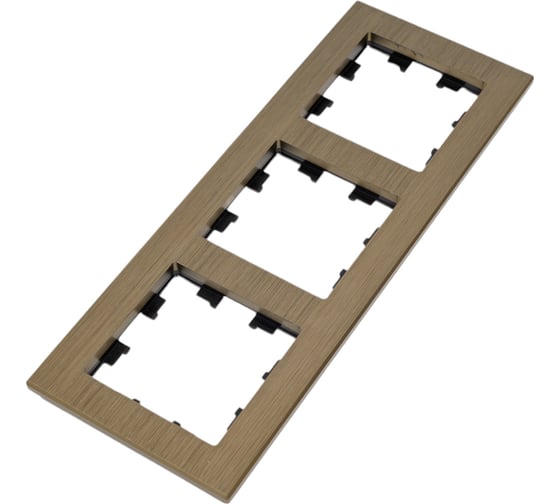 Рамка Systeme Electric AtlasDesign NATURE металл латунь 3-ая ATN312203