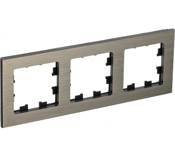 Рамка Systeme Electric AtlasDesign NATURE металл латунь 3-ая ATN312203 1