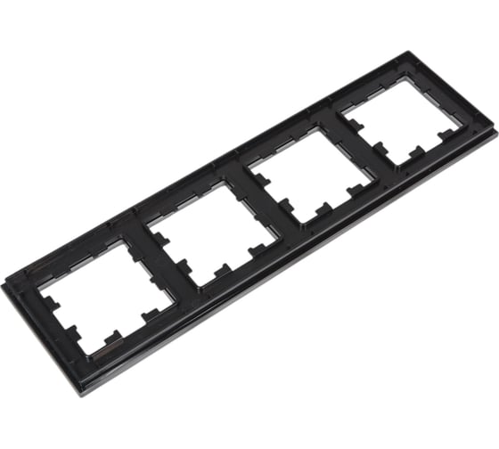 Рамка Systeme Electric AtlasDesign NATURE матовое стекло черный 4-ая ATN331004