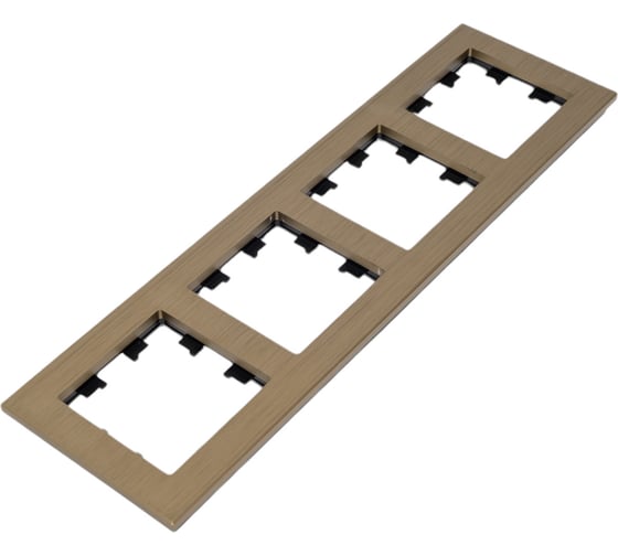 Рамка Systeme Electric AtlasDesign NATURE металл латунь 4-ая ATN312204
