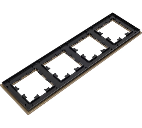 Рамка Systeme Electric AtlasDesign NATURE металл латунь 4-ая ATN312204