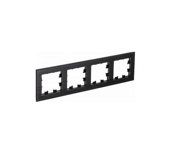 Рамка Systeme Electric AtlasDesign NATURE металл оникс 4-ая ATN312304