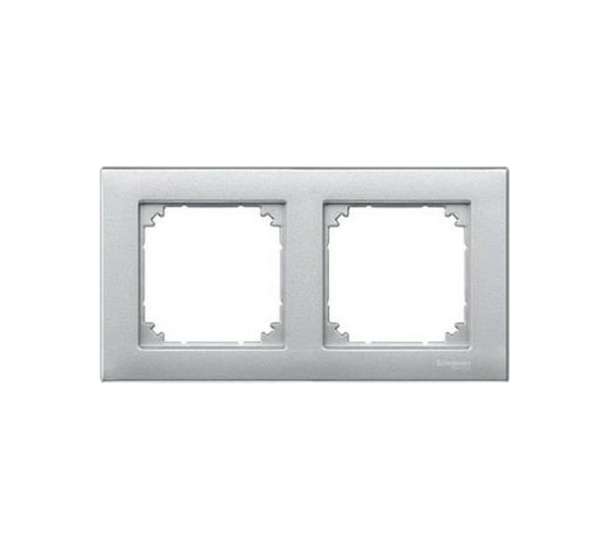 2-ая рамка Systeme Electric Merten SM M-Plan Алюминий SE MTN486260 1