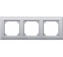 3-ая рамка Systeme Electric Merten SM M-Plan Алюминий SE MTN486360