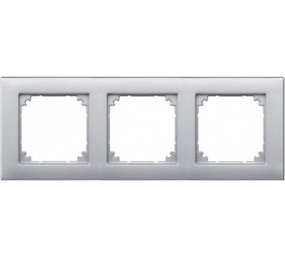 3-ая рамка Systeme Electric Merten SM M-Plan Алюминий SE MTN486360
