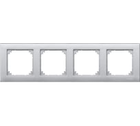 4-ая рамка Systeme Electric Merten SM M-Plan Алюминий SE MTN486460