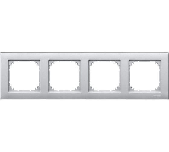 4-ая рамка Systeme Electric Merten SM M-Plan Алюминий SE MTN486460 1