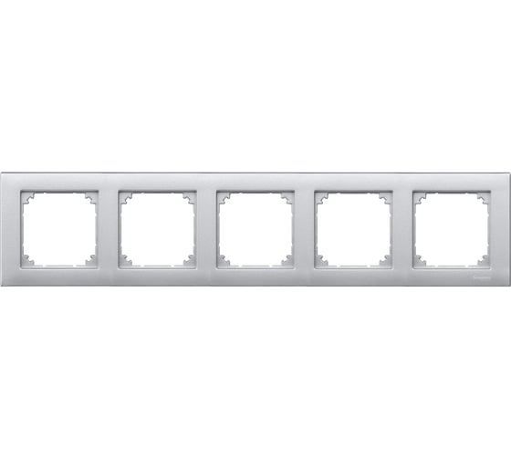 5-ая рамка Systeme Electric Merten SM M-Plan Алюминий SE MTN486560 1