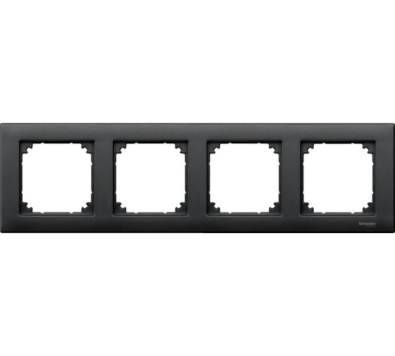 4-ая рамка Systeme Electric Merten SM M-Plan Антрацит SE MTN486414 1