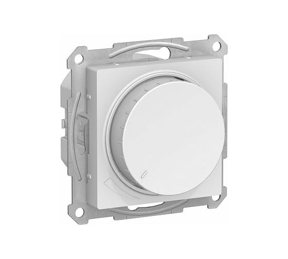 Светорегулятор Systeme Electric AtlasDesign Белый диммер поворотно-нажимной, 630Вт, ATN000136 1
