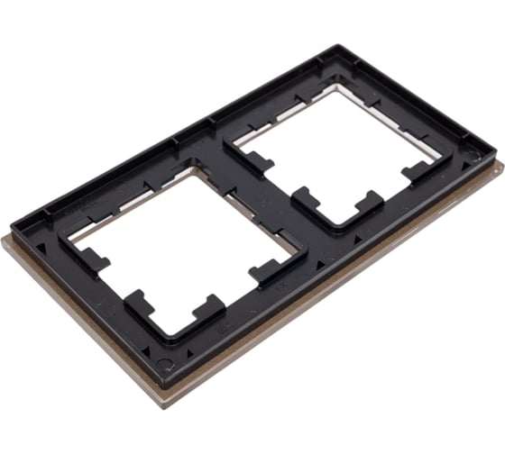 Рамка Systeme Electric AtlasDesign NATURE стекло шампань 2-ая ATN320502