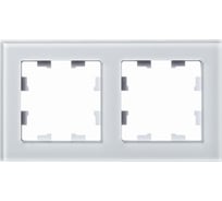 Рамка Systeme Electric AtlasDesign NATURE стекло белый 2-ая ATN320102