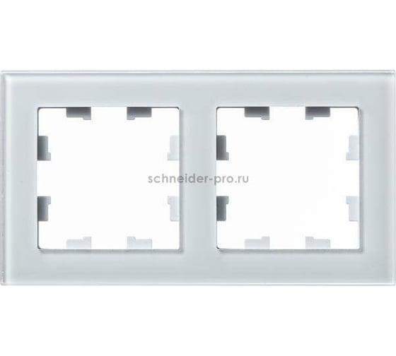 Рамка Systeme Electric AtlasDesign NATURE стекло белый 2-ая ATN320102