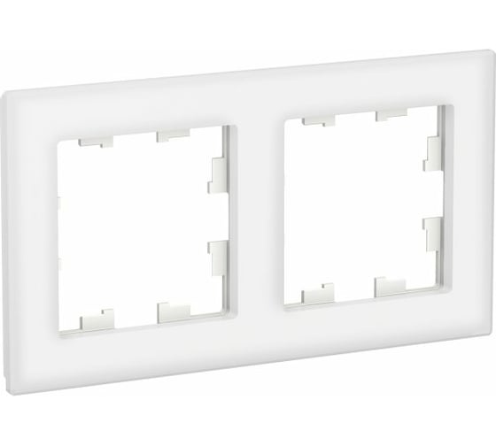Рамка Systeme Electric AtlasDesign NATURE стекло белый 2-ая ATN320102