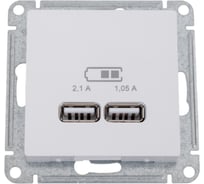 Розетка Systeme Electric AtlasDesign Белый USB 2-ая, 5В, 2,1 А ATN000133