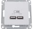 Розетка Systeme Electric AtlasDesign Белый USB 2-ая, 5В, 2,1 А ATN000133 1