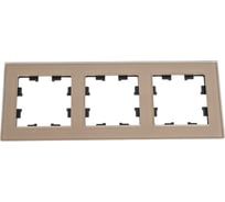 Рамка Systeme Electric AtlasDesign NATURE стекло шампань 3-ая ATN320503