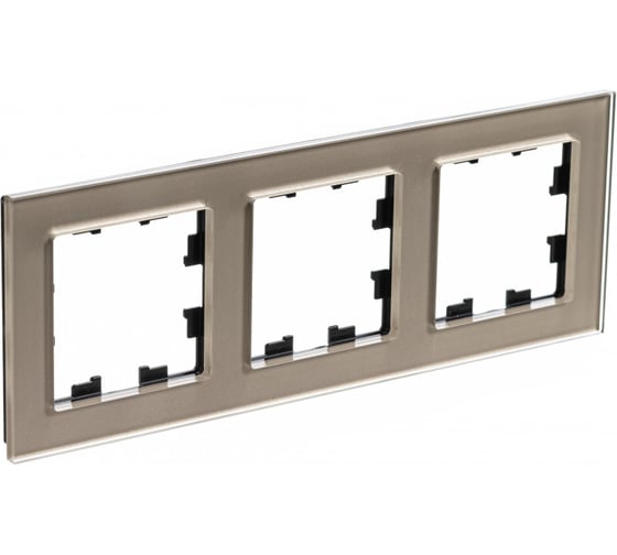 Рамка Systeme Electric AtlasDesign NATURE стекло шампань 3-ая ATN320503