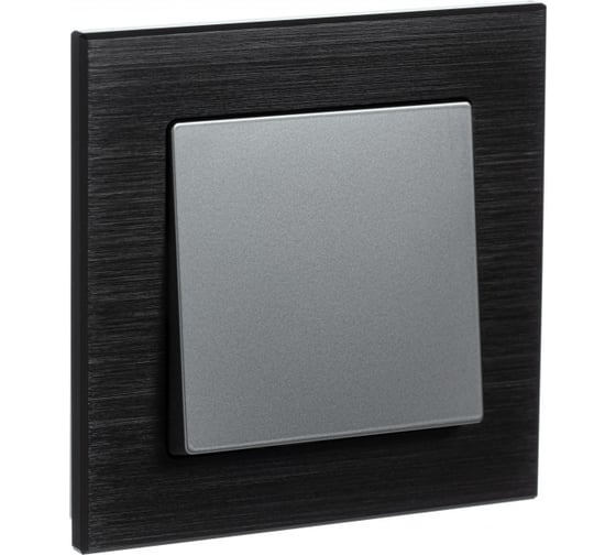 Рамка Systeme Electric AtlasDesign NATURE металл оникс 1-ая ATN312301