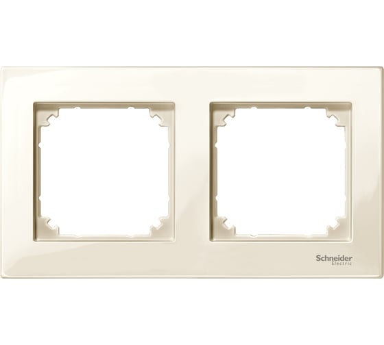 2-ая рамка Systeme Electric Merten SM M-Plan Беж глянец SE MTN515244 1
