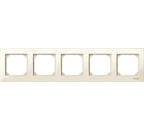 5-ая рамка Systeme Electric Merten SM M-Plan Беж глянец SE MTN515544