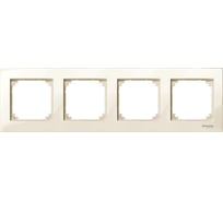 4-ая рамка Systeme Electric Merten SM M-Plan Беж глянец SE MTN515444
