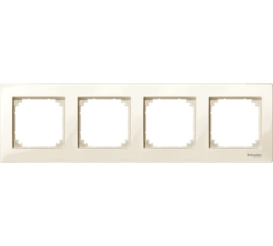 4-ая рамка Systeme Electric Merten SM M-Plan Беж глянец SE MTN515444 1