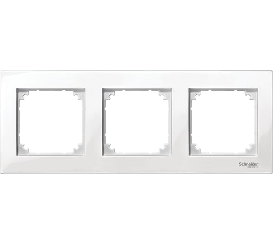3-ая рамка Systeme Electric Merten SM M-Plan Бел глянец SE MTN515319 1