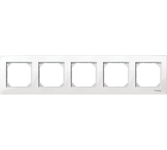 5-ая рамка Systeme Electric Merten SM M-Plan Бел глянец SE MTN515519
