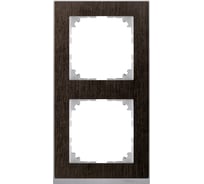2-ая рамка Systeme Electric Merten SM M-Pure Decor Венге/Алюминий SE MTN4020-3671