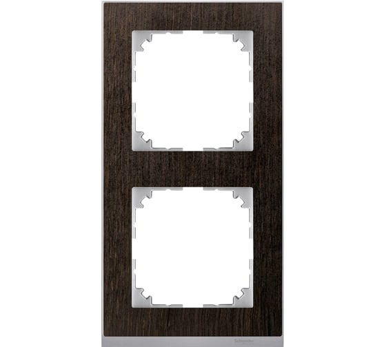 2-ая рамка Systeme Electric Merten SM M-Pure Decor Венге/Алюминий SE MTN4020-3671 1