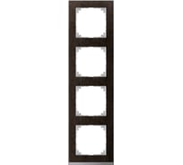 4-ая рамка Systeme Electric Merten SM M-Pure Decor Венге/Алюминий SE MTN4040-3671