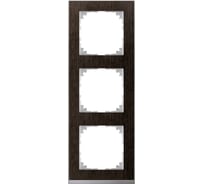 3-ая рамка Systeme Electric Merten SM M-Pure Decor Венге/Алюминий SE MTN4030-3671