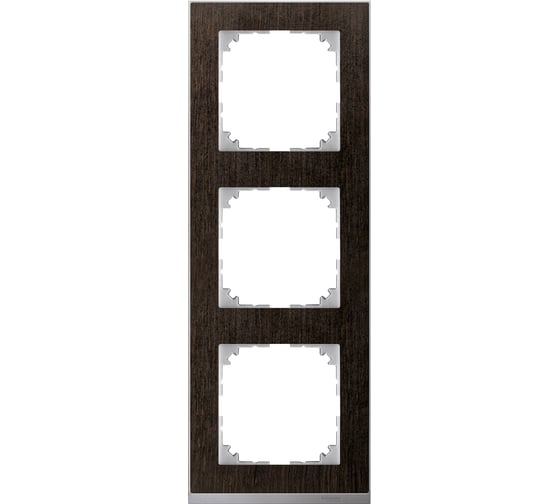 3-ая рамка Systeme Electric Merten SM M-Pure Decor Венге/Алюминий SE MTN4030-3671 1