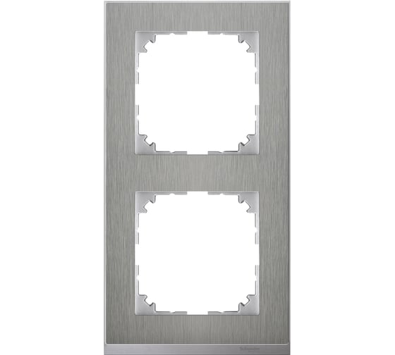 2-ая рамка Systeme Electric Merten SM M-Pure Decor Нержавеющая сталь/Алюминий SE MTN4020-3646 1