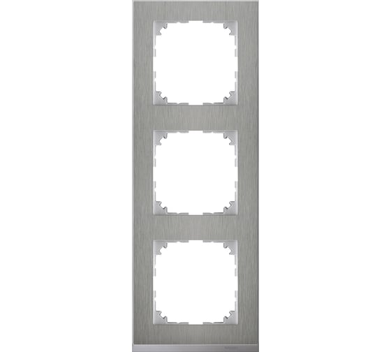 3-ая рамка Systeme Electric Merten SM M-Pure Decor Нержавеющая сталь/Алюминий SE MTN4030-3646
