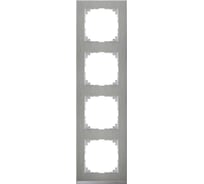 4-ая рамка Systeme Electric Merten SM M-Pure Decor Нержавеющая сталь/Алюминий SE MTN4040-3646