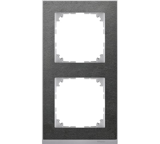 2-ая рамка Systeme Electric Merten SM M-Pure Decor Сланец/Алюминий SE MTN4020-3669 1
