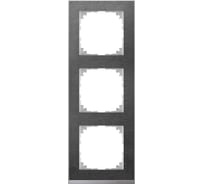 3-ая рамка Systeme Electric Merten SM M-Pure Decor Сланец/Алюминий SE MTN4030-3669
