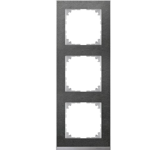 3-ая рамка Systeme Electric Merten SM M-Pure Decor Сланец/Алюминий SE MTN4030-3669 1