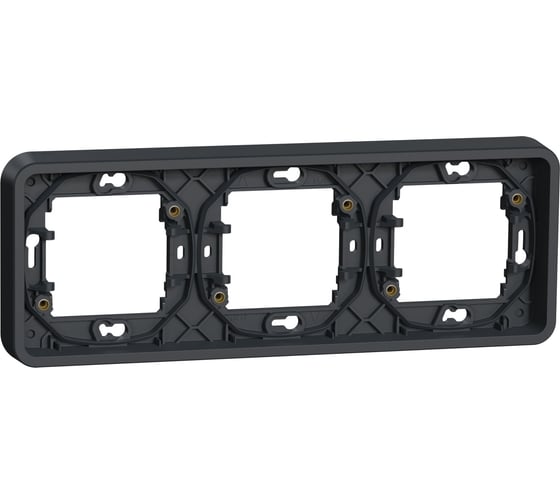 3-ая рамка Systeme Electric Mureva Styl Антрацит, горизонтальная, IP55 MUR34109 1