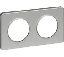 2-ая рамка Systeme Electric Odace Алюминий/Алюминий пластик SE S53P804