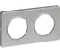2-ая рамка Systeme Electric Odace Алюминий/Алюминий пластик SE S53P804 1