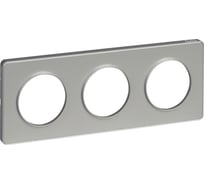 3-ая рамка Systeme Electric Odace Алюминий/Алюминий пластик SE S53P806