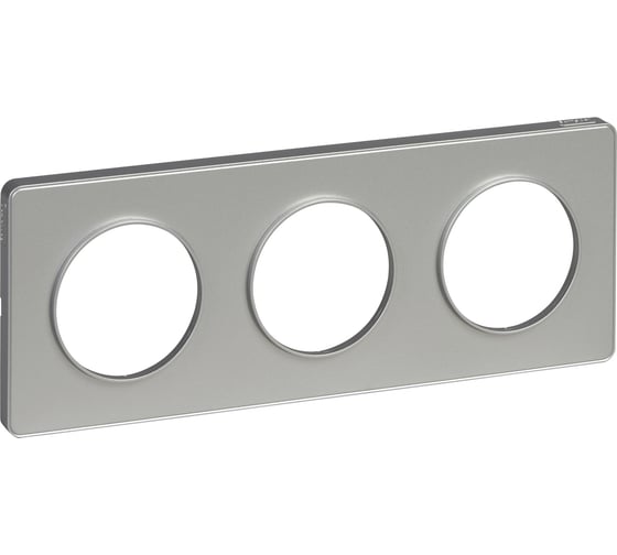 3-ая рамка Systeme Electric Odace Алюминий/Алюминий пластик SE S53P806 1