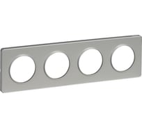 4-ая рамка Systeme Electric Odace Алюминий/Алюминий пластик SE S53P808